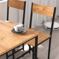 Σετ τραπεζαρία 5τμχ Maysa Megapap χρώμα pine oak 120x52,7x71,8εκ.