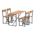 Σετ τραπεζαρία 5τμχ Maysa Megapap χρώμα pine oak 120x52,7x71,8εκ.