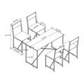 Σετ τραπεζαρία 5τμχ Maysa Megapap χρώμα pine oak 120x52,7x71,8εκ.