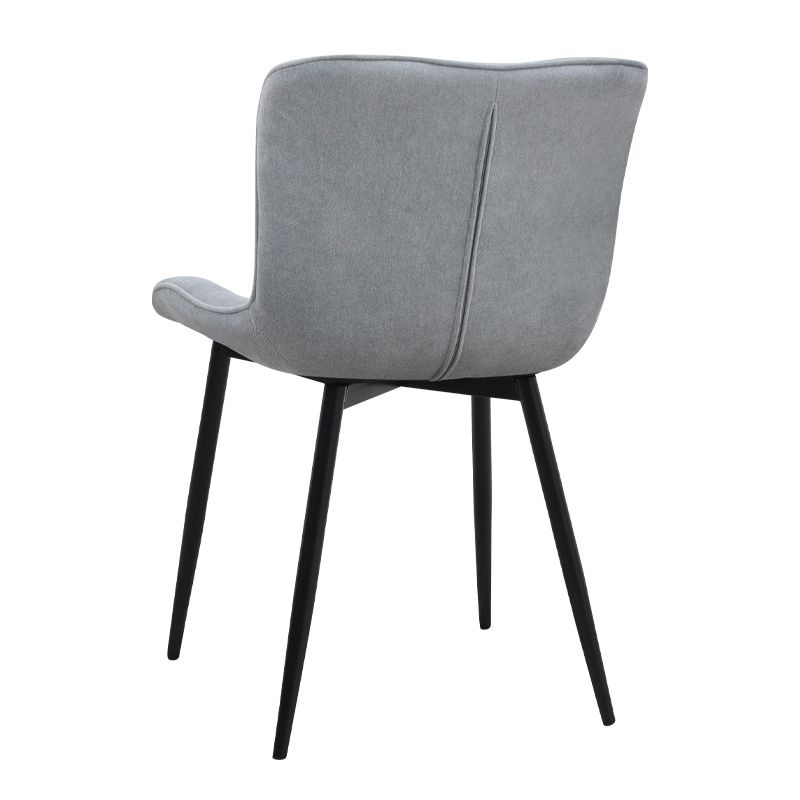 Dining room set 5pcs Roger - Chiara Megapap Mdf - fabric black marble color - grey 120x70x75cm.
