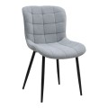 Dining room set 5pcs Roger - Chiara Megapap Mdf - fabric concrete grey color - grey 120x70x75cm.