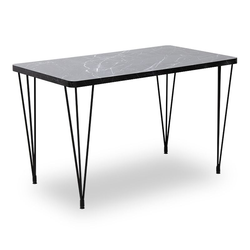 Dining room set 5pcs Roger - Christy Megapap Mdf - fabric black marble color - anthracite 120x70x75cm.