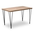 Σετ τραπεζαρία 5τμχ Roger - Kevin Megapap Mdf - ύφασμα χρώμα ακακίας - λαδί 120x70x75εκ.