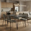 Dining room set 5pcs Roger - Kevin Megapap Mdf - fabric concrete grey color - olive 120x70x75cm.