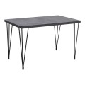 Dining room set 5pcs Roger - Kevin Megapap Mdf - fabric concrete grey color - mocha 120x70x75cm.