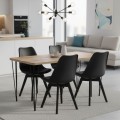 Dining room set 5pcs Roger - Viva Megapap Mdf - pp acacia color - black 120x70x75cm.
