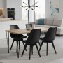 Dining room set 5pcs Roger - Viva Megapap Mdf - pp acacia color - black 120x70x75cm.