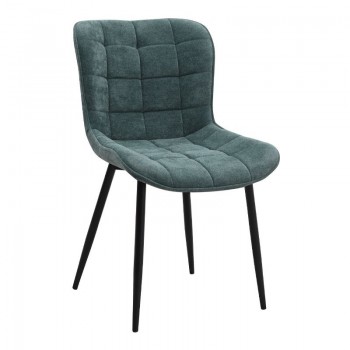 Dining room set 5pcs Rubes - Chiara Megapap concrete grey color - green Ø100x78cm.