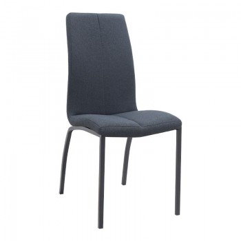 Dining room set 5pcs Rubes - Fina Megapap grey color - anthracite Ø100x78cm.