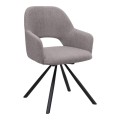 Dining room set 5pcs Rubes - Gabriel Megapap concrete gret color - beige Ø100x78cm.