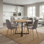 Dining room set 5pcs Rubes - Iris Megapap oak color - beige Ø100x78cm.