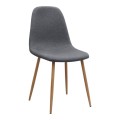 Dining room set 5pcs Rubes - Iris Megapap oak color - grey Ø100x78cm.
