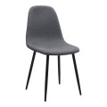 Dining room set 5pcs Rubes - Iris Megapap white color - grey Ø100x78cm.