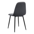 Dining room set 5pcs Rubes - Iris Megapap white color - grey Ø100x78cm.