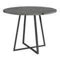 Dining room set 5pcs Rubes - Kevin Megapap concrete grey color - mocha Ø100x78cm.