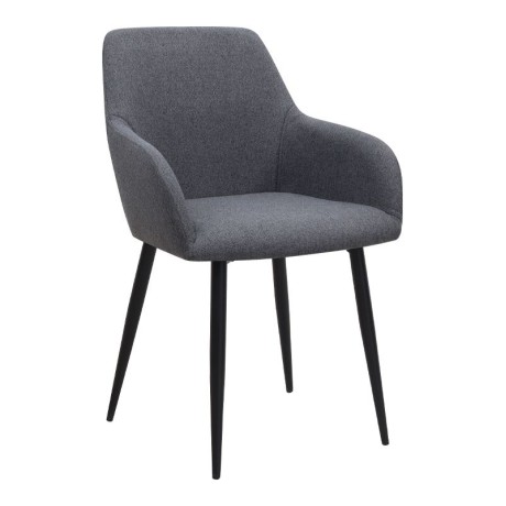 Dining room set 5pcs Rubes - Monica Megapap concrete grey color - grey Ø100x78cm.