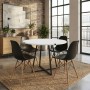 Dining room set 5pcs Rubes - Nova Megapap white color - black Ø100x78cm.