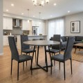 Dining room set 5pcs Rubes - Rosa Megapap concrete grey color - grey Ø100x78cm.