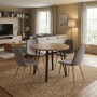 Dining room set 5pcs Xana - Iris Megapap sepet oak color - beige Ø90x77.5cm.