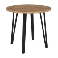 Σετ τραπεζαρία 5τμχ Xana - Nova Megapap χρώμα sepet oak - μαύρο Ø90x77,5εκ.