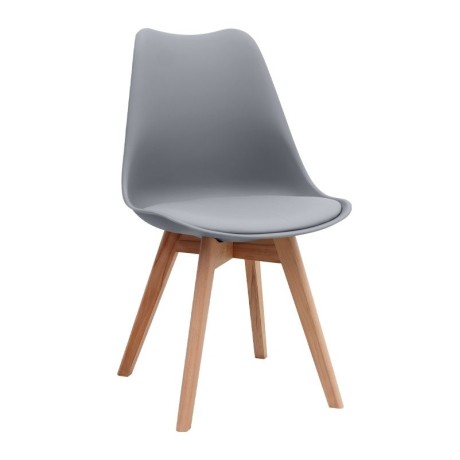 Σετ τραπεζαρία 5τμχ Xana - Viva Megapap χρώμα sepet oak - γκρι Ø90x77,5εκ.