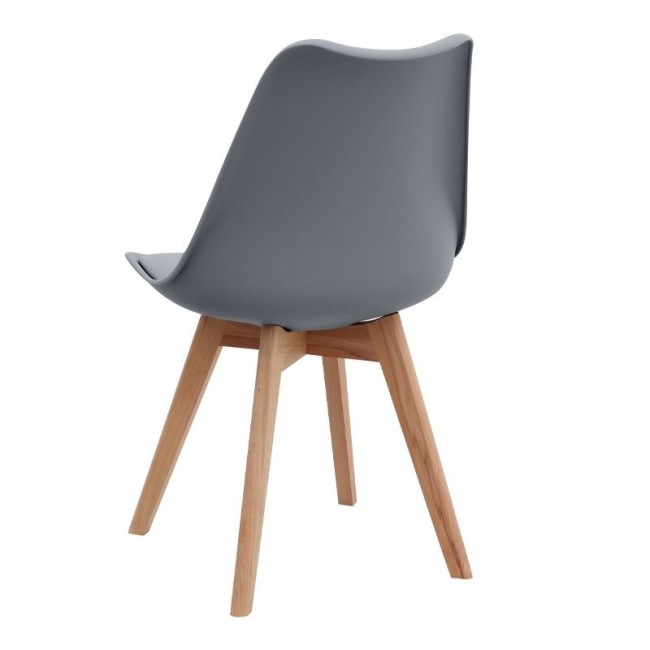 Σετ τραπεζαρία 5τμχ Xana - Viva Megapap χρώμα sepet oak - γκρι Ø90x77,5εκ.