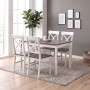 DAILY Set K/D (Table 118x74+4 Chairs) White/Dark Oak