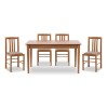 Dining set Adare Megapap 5 pcs solid wood - MDF extendable table 140/180x78x77cm.