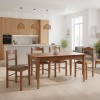 Dining set Adare-Virginia Megapap 5 pcs solid wood - MDF extendable table 140/180x78x77cm.
