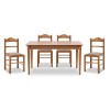 Dining set Adare-Virginia Megapap 5 pcs solid wood - MDF extendable table 140/180x78x77cm.