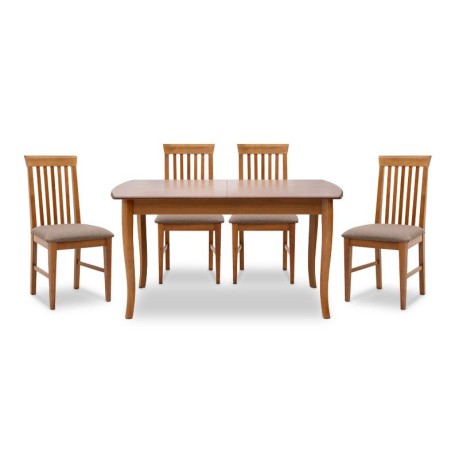 Dining set Belfast Megapap 5 pcs solid wood - MDF extendable table 150/200x89x78cm.