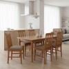 Dining set Belfast Megapap 7 pcs solid wood - MDF extendable table 150/200x89x78cm.