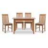 Dining set Bergen-Francis Megapap 5 pcs solid wood - MDF extendable table 120/150x68x77cm.