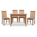 Dining set Bergen-Francis Megapap 5 pcs solid wood - MDF extendable table 120/150x68x77cm.