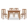 Dining set Bergen Megapap 5 pcs solid wood - MDF extendable table 120/150x68x77cm.