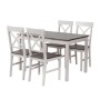 DAILY Set K/D (Table 118x74+4 Chairs) White/Dark Oak