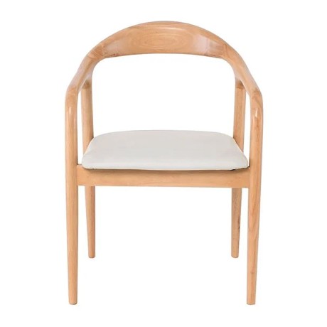 SIMONE Armchair Natural, Pu Ecru