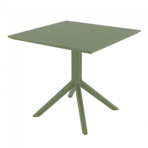 ΣΚΑΙ ΤΡΑΠΕΖΙ 70X70X74εκ. OLIVE GREEN ΠΟΛ/ΝΙΟΥ - 20.0253
