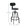 BRUNO Bar Stool Steel Black