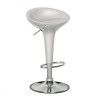 DISCO Bar Stool ABS Silver/Chromed Base