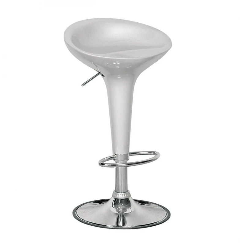 DISCO Bar Stool ABS Silver/Chromed Base