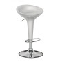 Disco bar stool with chrome frame and Abs coating in silver color 44x40x71/92cm.
