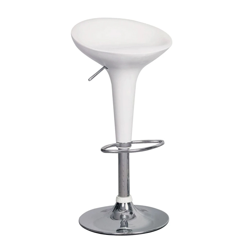 DISCO Bar Stool ABS White/Chromed Base