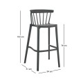 WEST Bar Stool PP-UV Black