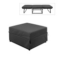 LOGAN Stool-Bed Black Fabric 72x72x42cm