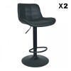 Σκαμπό Μπάρ 2τμχ Bar93 Black Pu 48x50x107.5εκ.