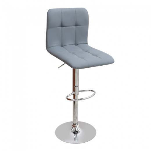 Σκαμπό μπαρ Carmelo Megapap με ρυθμιζόμενο ύψος PU γκρι - βάση χρωμίου 45x42x90/113εκ. Σκαμπό μπαρ Carmelo Megapap με ρυθμιζόμενο ύψος PU γκρι - βάση χρωμίου 45x42x90/113εκ.