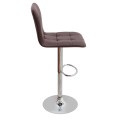 Carmelo Megapap bar stool with adjustable height made of pu leather in brown color 45x42x90/113cm.