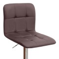 Carmelo Megapap bar stool with adjustable height made of pu leather in brown color 45x42x90/113cm.