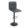 Carmelo Megapap bar stool with adjustable height made of pu leather in black color 45x42x90/113cm.